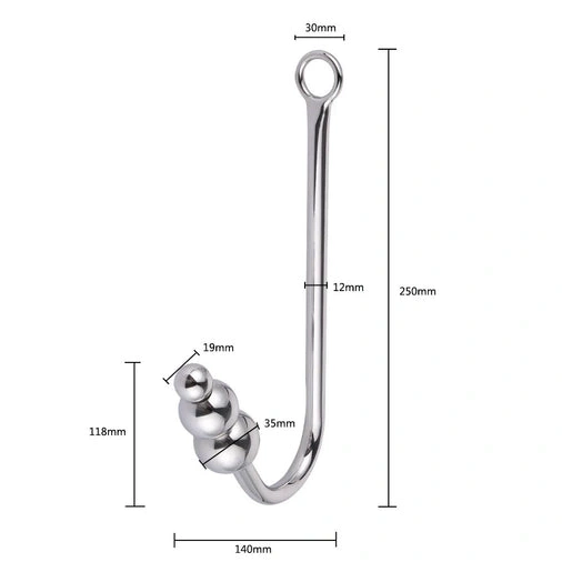 Anal Hooks Cuffs and with Elegant 5334 Anal Hook Beaded Collar 0901